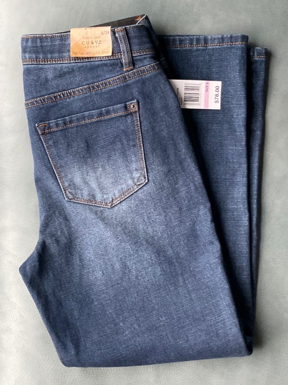 Curve Appeal 6/28 TUMMY TUCKING Comfort Waist HighRise Straight Jeans